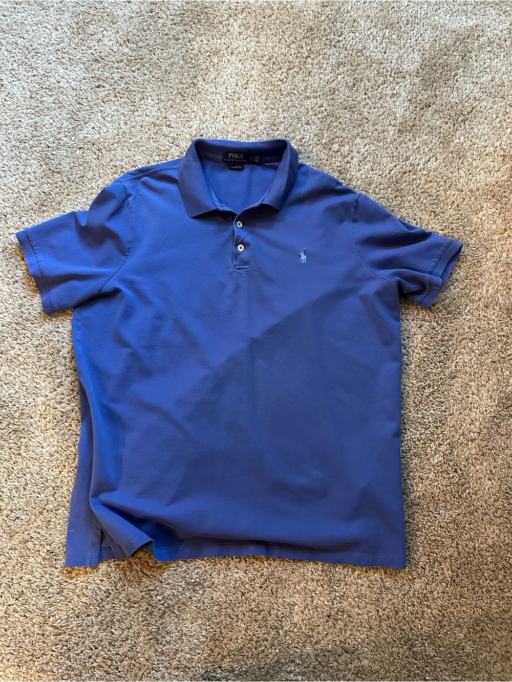 Polo by Ralph Lauren Men's Royal Blue Short-Sleeve Polo Men’s Larger